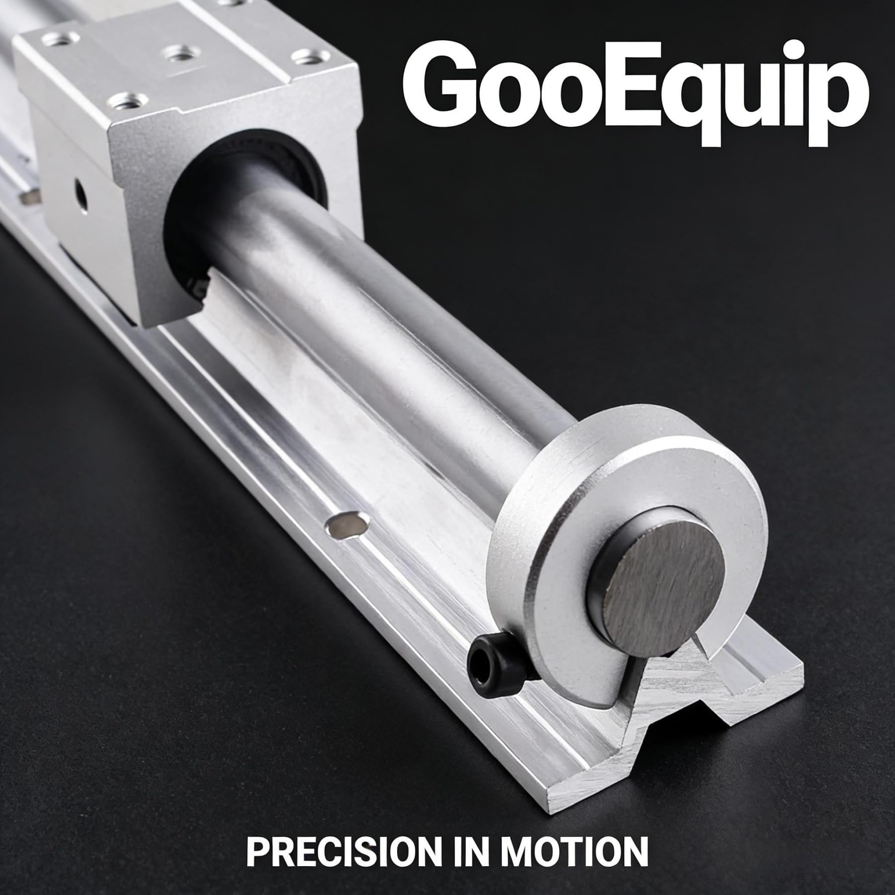 Guía lineal SBR16 de 300 mm, 2 rieles lineales y 4 bloques de cojinetes con tope de riel SBR16, longitud de riel lineal de 300 mm para impresoras 3D, piezas CNC