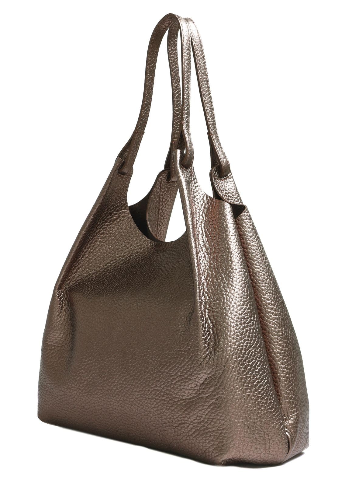 Gianni CHIARINI Pelle borsa shopper borsa a tracolla Dua Shopping Bag Moon bronzo