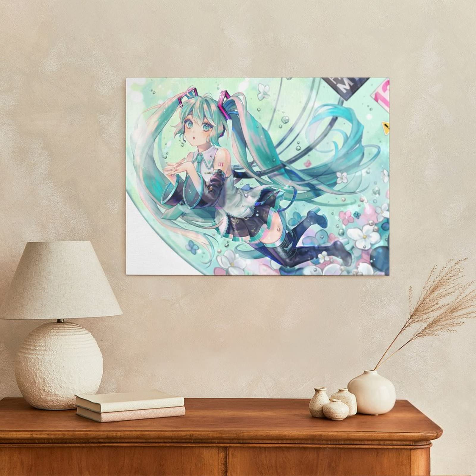 Amazon.co.jp: 初音ミク 掛け絵 ポスター アートパネル 壁掛け 飾り絵