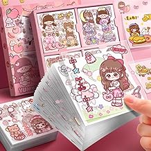Sweet Party Theme Kawaii Self Adhesive Floor Stickers -100 Sheets Cute Washi for Project, Japanese Style Girls Sticker Set, Scrapbooking, DIY Arts Crafts 18 x 18 x 2 cms, (Style -1)