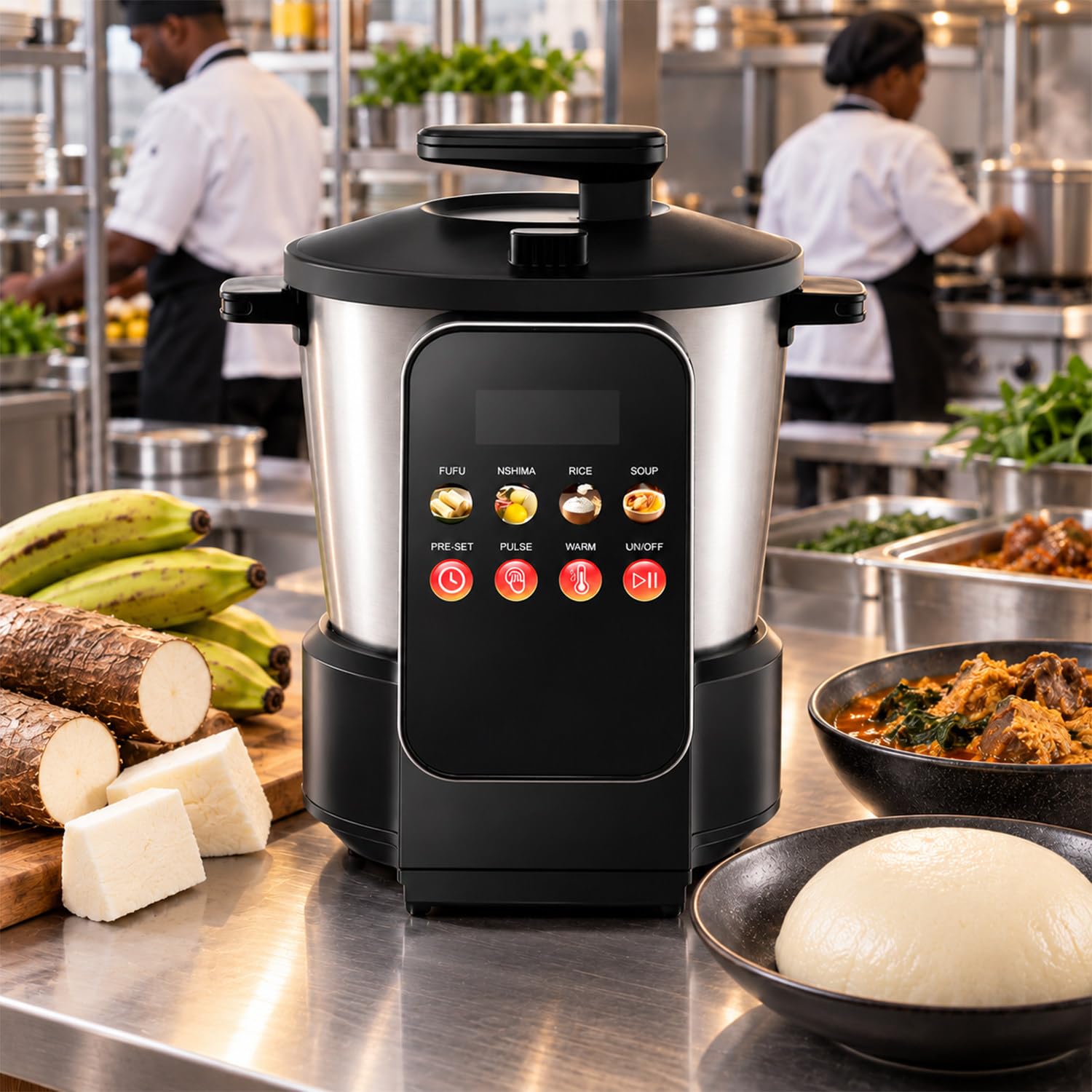 Robot Culinaire Africain, Machine à Fufu, Machine à Fufu électrique 6l