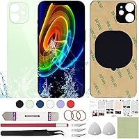 Vista 12 de Funda trasera de repuesto compatible con iPhone 11 de 6.1 pulgadas + herramientas profesionales (negro)