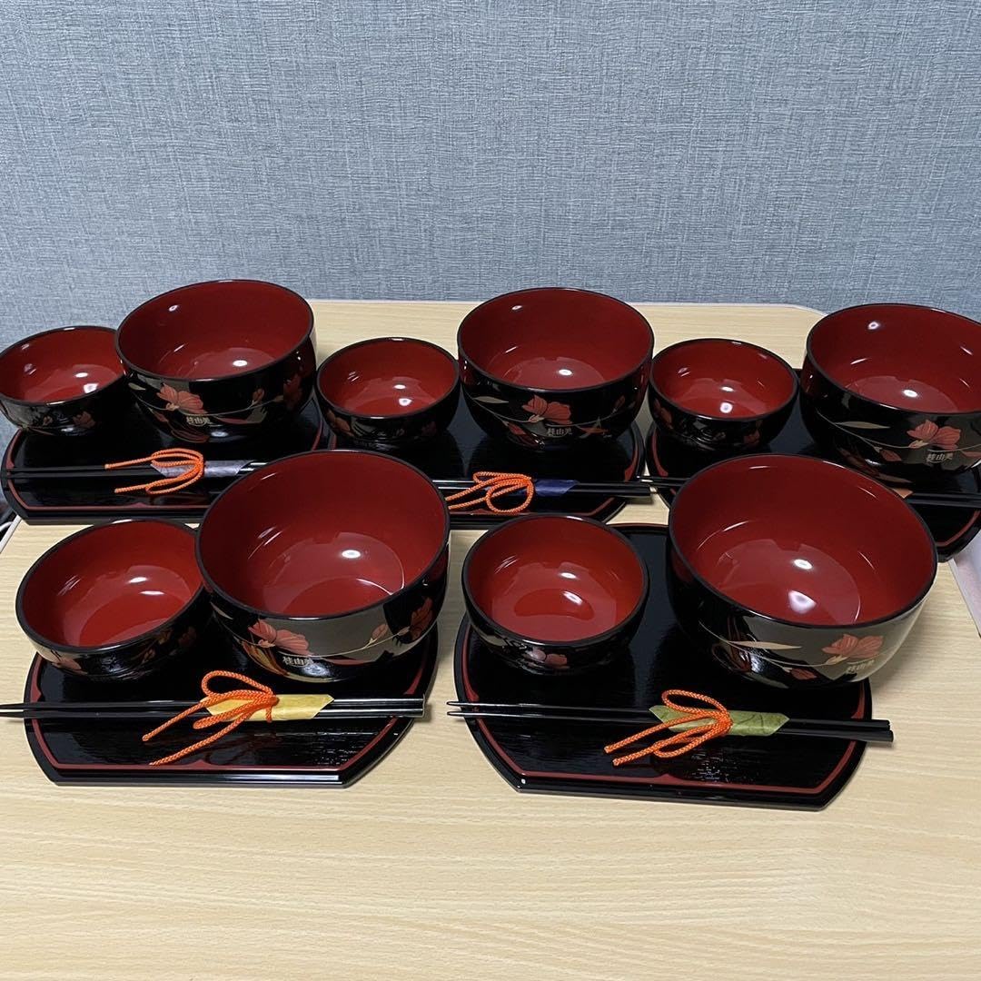 どっしり碗　桂由美先生デザインお椀セット Amazon.co.jp: 桂由美 どっしり椀 箸 お盆 セット まとめ売り 和