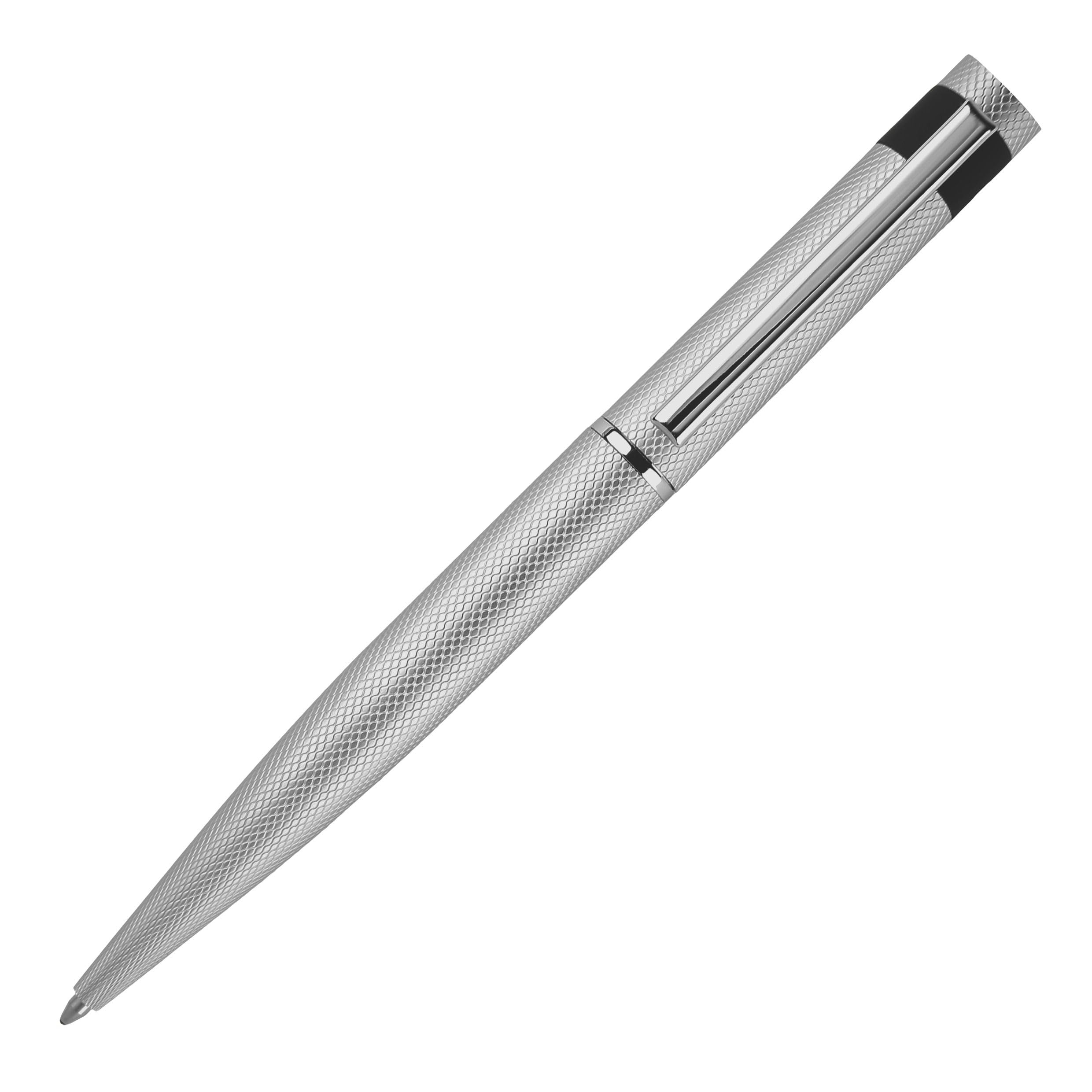 Hugo Boss Loop Diamond mosiężny chrom długopis, Długość: 14,6 cm, Kolor atramentu: niebieski, HSW3674B