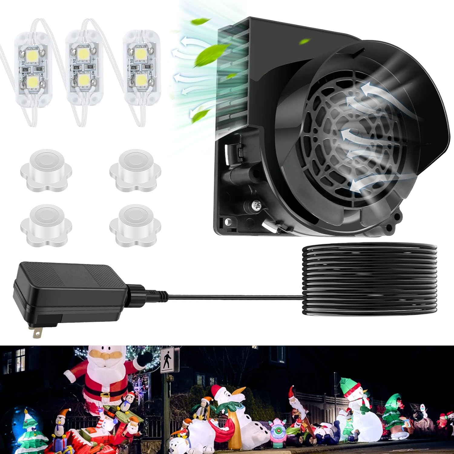 GORWOCO8 12V Replacement Air Blower for Inflatables, Low Noise