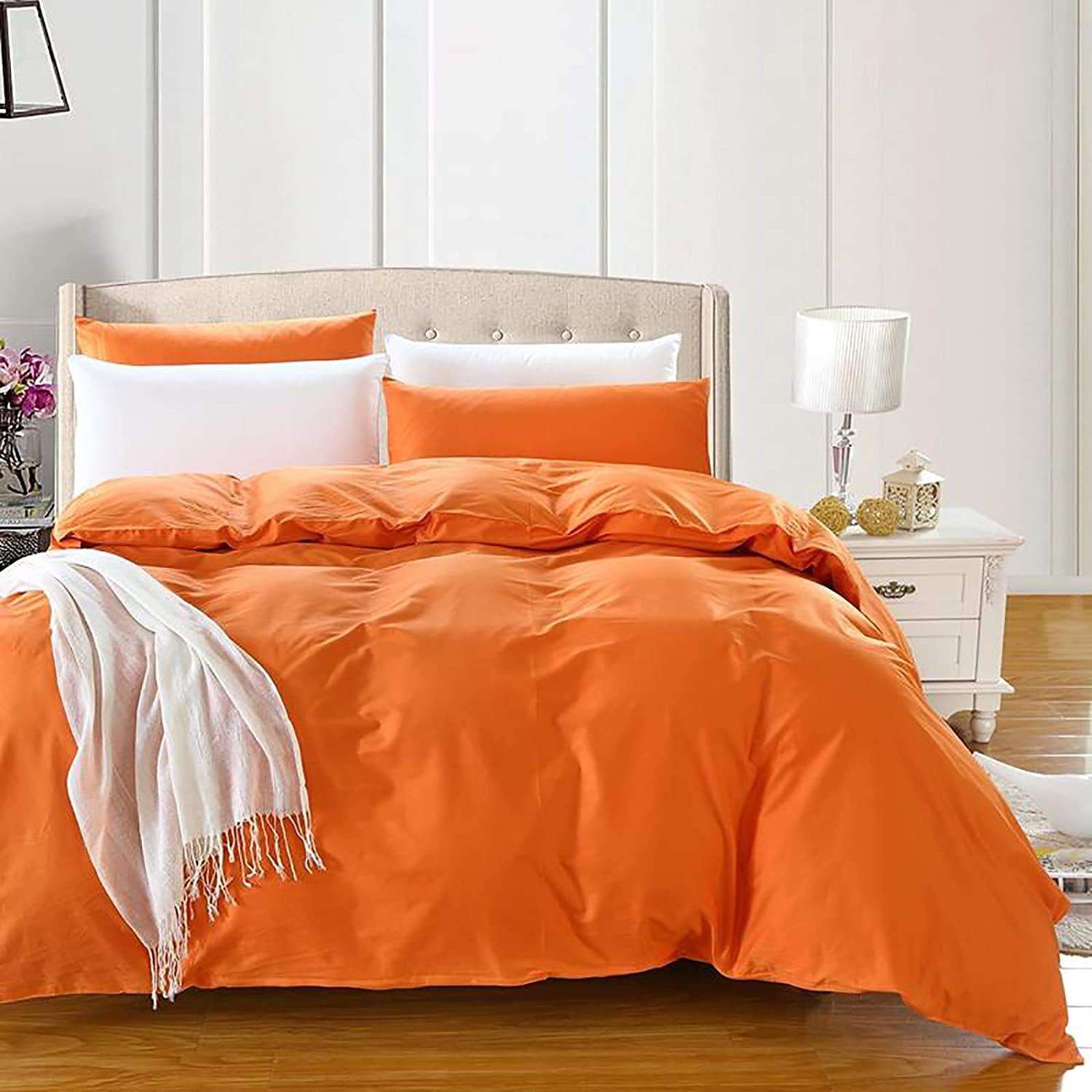 MGEMJMJ Egyptian Cotton Duvet Cover,Solid Color Luxury Skin-friendly Comforter Cover,Sateen Weave Silky Soft Breathable Quilt Cover(Size:200x230cm(79x91inch),Color:B)
