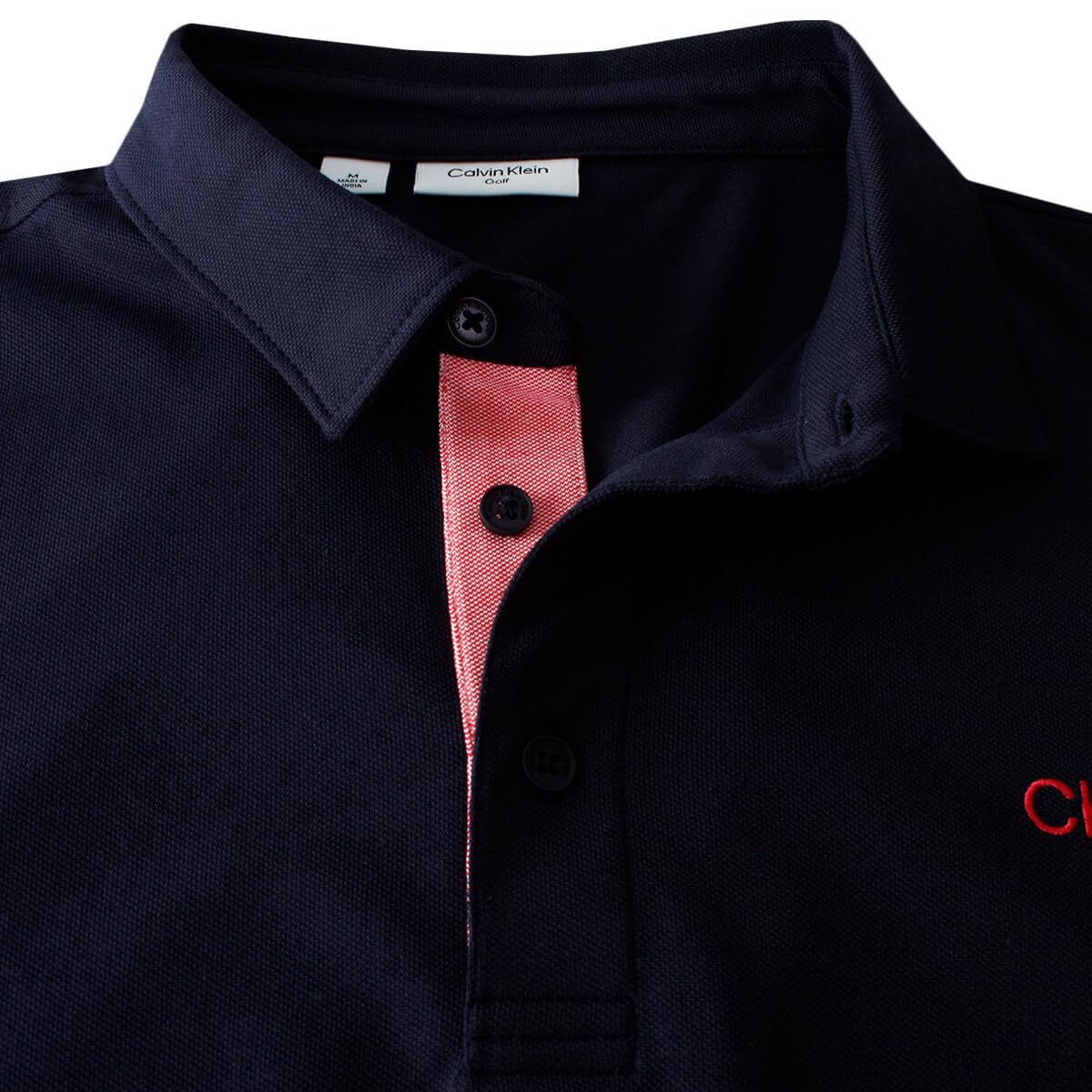 Calvin Klein Polo de golf para hombre Prep Campus Oxford Piqué
