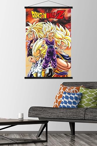 Miniatura 9 de Trends International Dragon Ball Z - Póster de pared de Saiyans con marco magnético