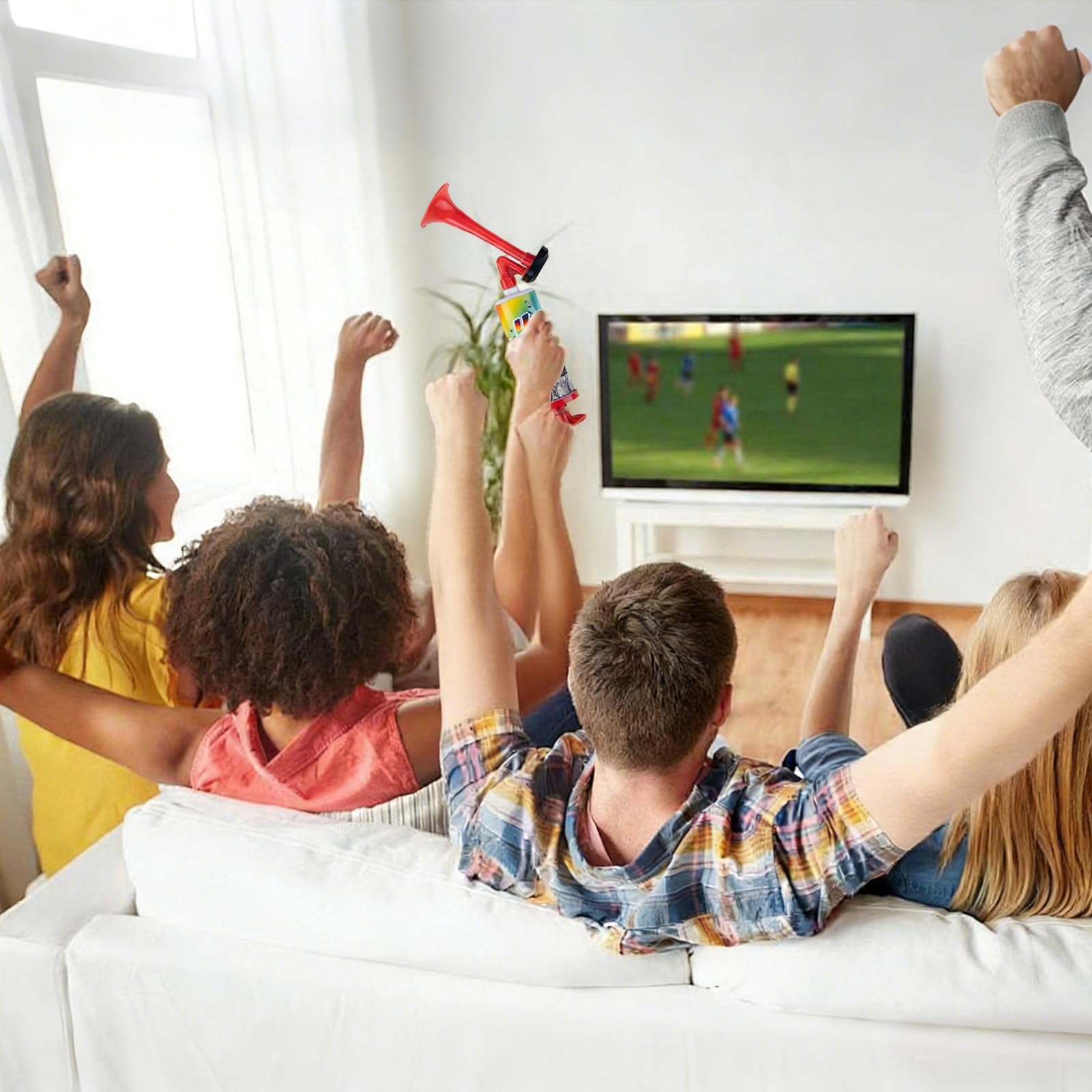 Tromba da Stadio Handheld, Megafono da Stadio Estremamente Forte Gas Fanfare Aria Compressa, Corno Portatile per Coppa del Mondo Feste Partite Calcio Eventi Sportivi