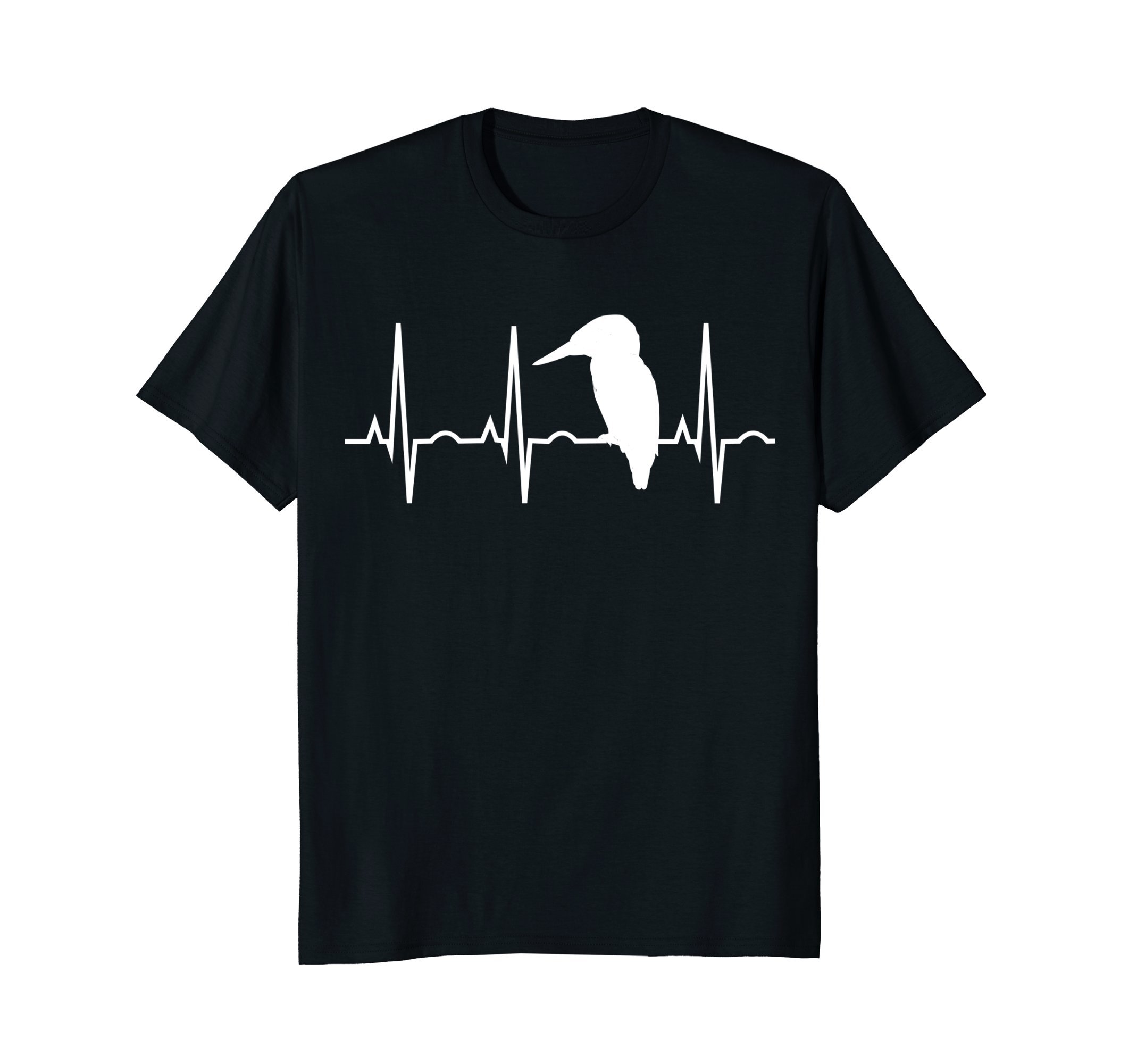 Kingfisher Heartbeat T-Shirt - Kingfisher Birding Shirt