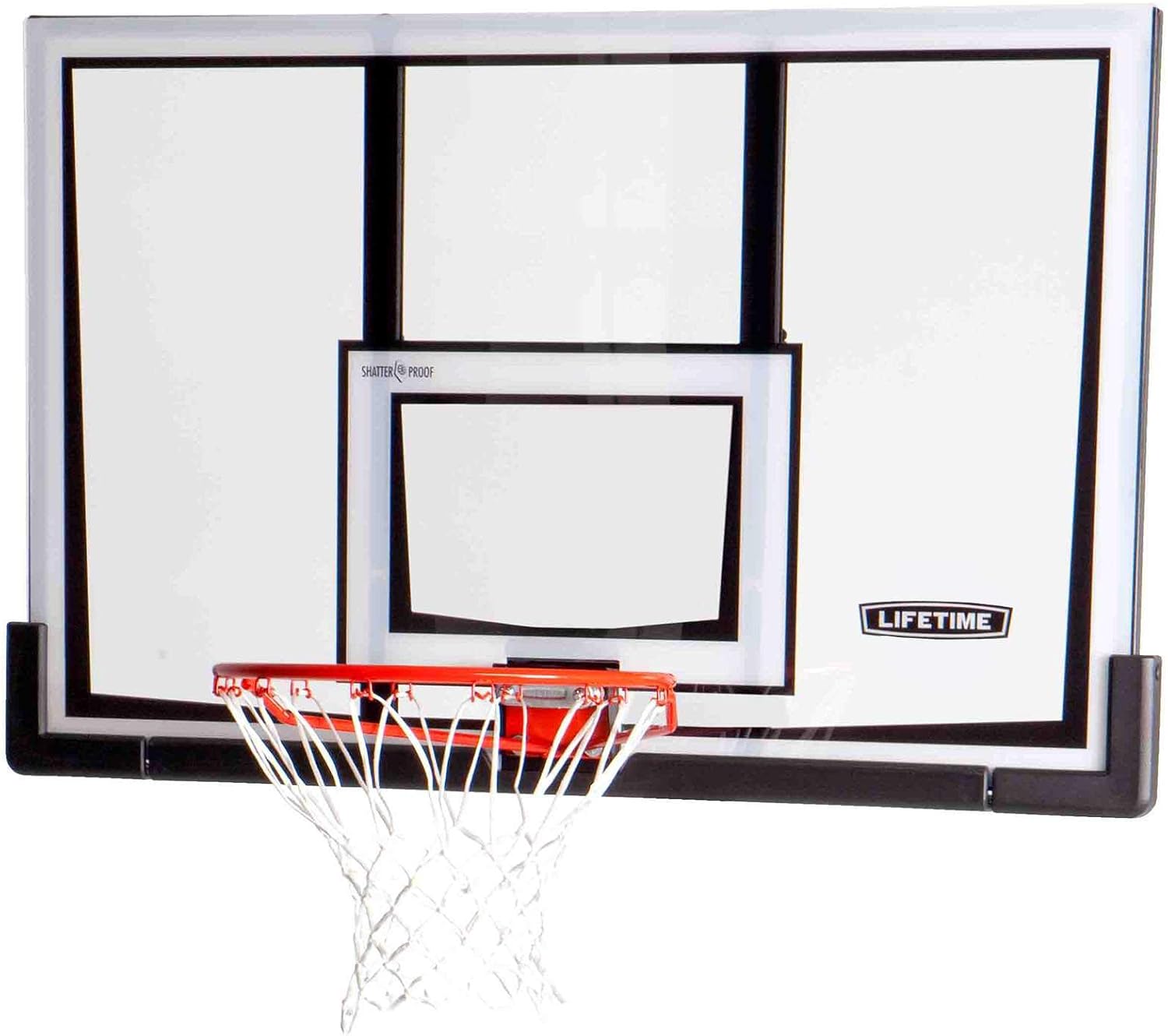 Lifetime Shatter Proof Backboard and Rim Combo Kit, 52