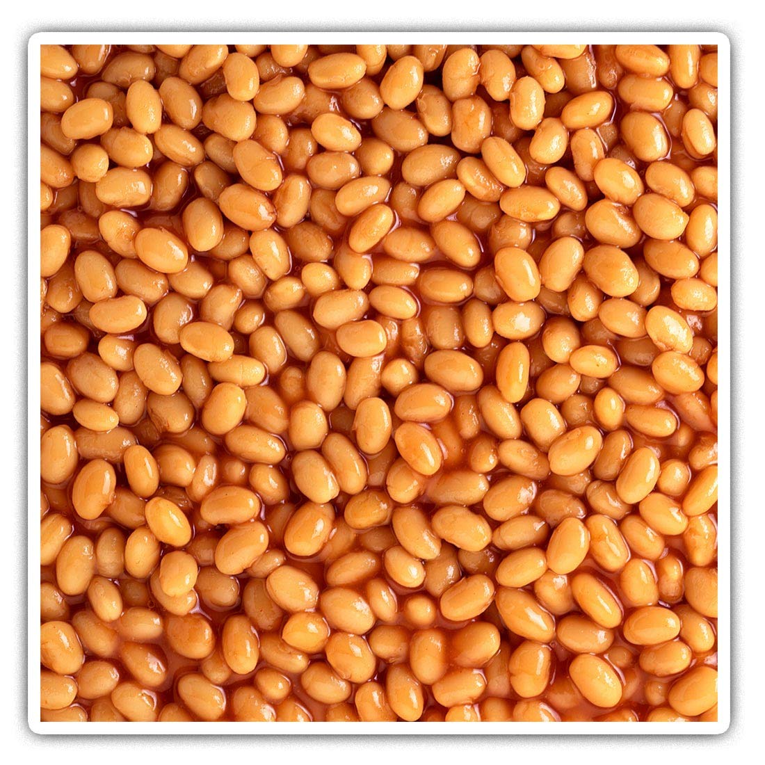 Destination Vinyl Ltd Multi Square Stickers (Set Of 2) 10Cm - Baked Beans Food Breakfast Cafe Fun Decals For Laptops,Tablets,Luggage,Scrap Booking,Fridges, #44208