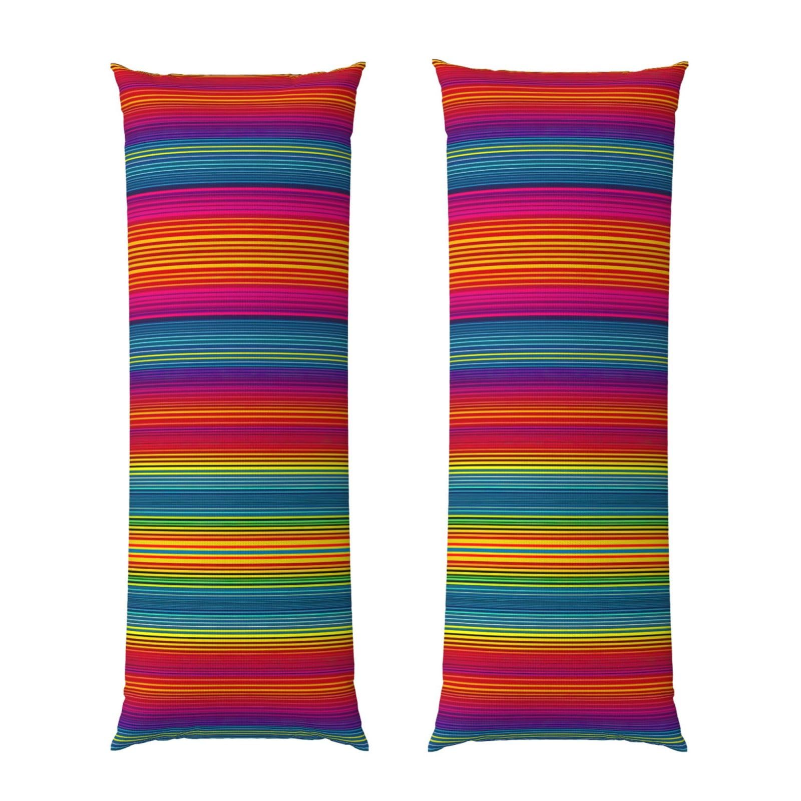 Housse de coussin de corps respirante pour un lit cocooning au design arc-en-ciel