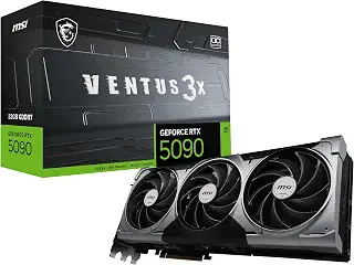 msi Gaming RTX 5090 32G Ventus 3X OC グラフィックスカード (32GB GDDR7、512ビット、究極のパフォーマンス:2452MHz、DisplayPort x3 2.1a、HDMI 2.1b、NVIDIA Blackwell Architecture)