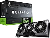 msi Gaming RTX 5090 32G Ventus 3X OC Graphics Card (32GB GDDR7, 512-bit, Extreme Performance: 2452 MHz, DisplayPort x3 2.1a, HDMI 2.1b, NVIDIA Blackwell Architecture)