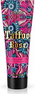 Tattoo Safe Tanning Bed Lotion - Indoor Dark Tanning Accelerator with Fade Protection | Tattoo Color Enhancer & Hydrating Skin Formula (Rose 8.5 Fl Oz)