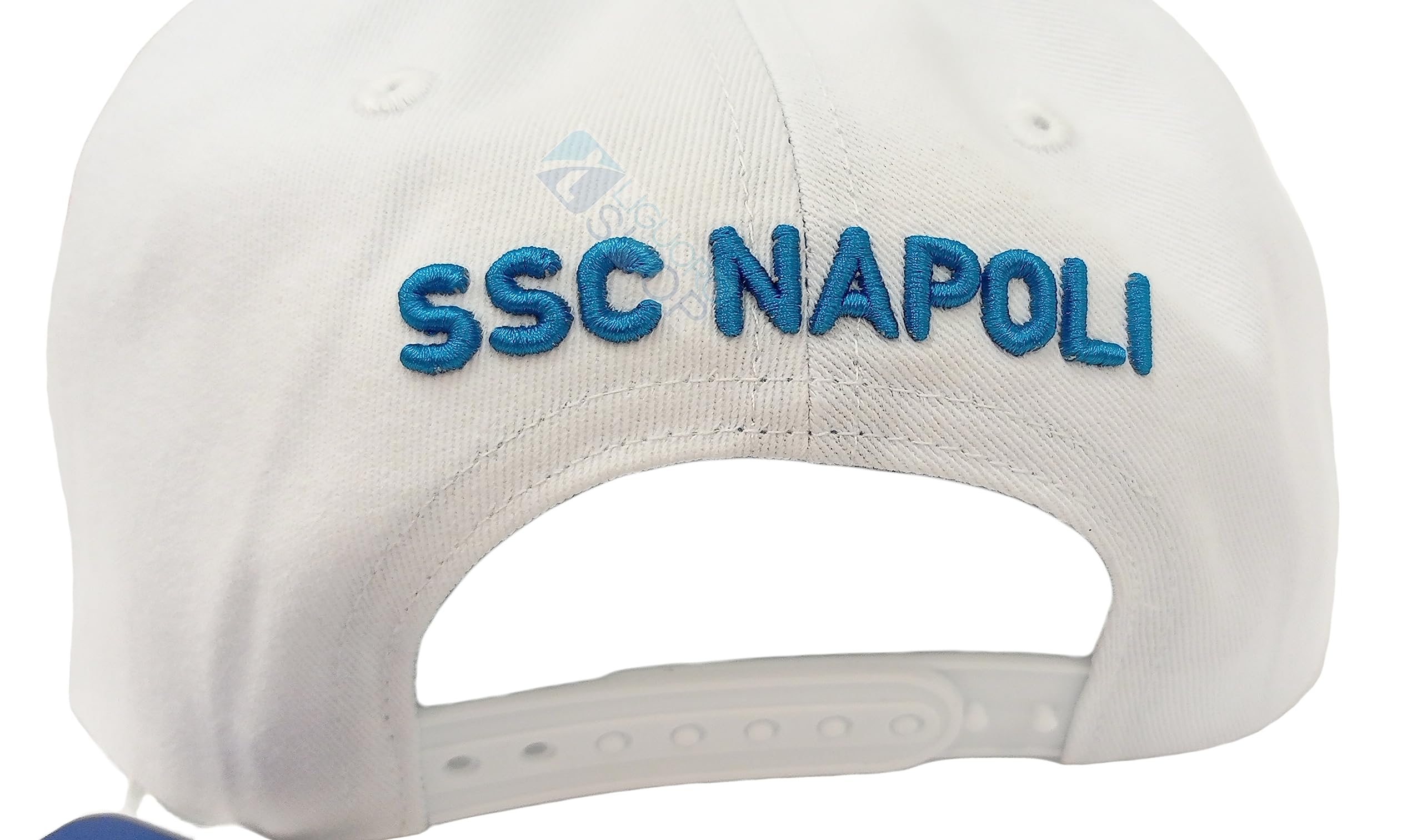 Cappello Tipo Baseball del Napoli 3° Scudetto Campione D'Italia Prodotto Ufficiale Celebrativo Enzo Castellano (Bianco Scudetto su Visiera)