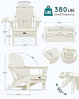Vista 79 de SERWALL - Silla plegable Adirondack para patio, jardín, exterior, resistente a la intemperie, sillas para hoguera, color naranja