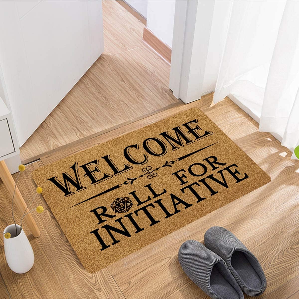 FunXiLin Funny Welcome Doormat(23.6 x 15.7 inch) Non-Slip mat Gift mat Personalized Home Decor mats for in Door Kitchen Entrance Rugs and Mats (Welcome Roll for Initiative)