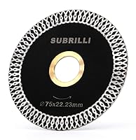 Vista 2 de Hoja de sierra de diamante de 3 pulgadas para corte de cerámica de mármol de granito de azulejos de porcelana (cenador 5/8)