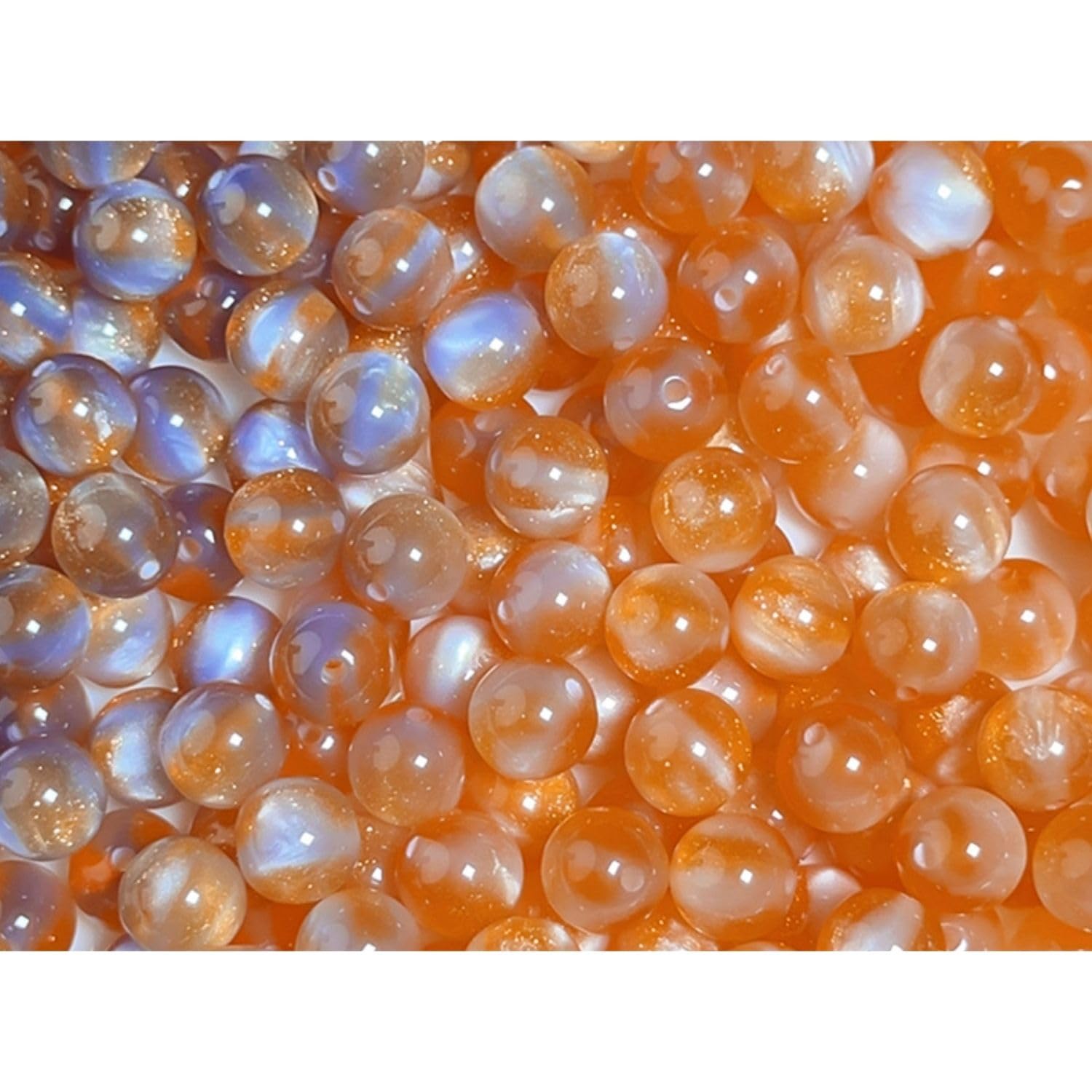 Amazon.co.jp: UVビーズ 直径約12mm 穴径約2mm 30個入り オレンジ 