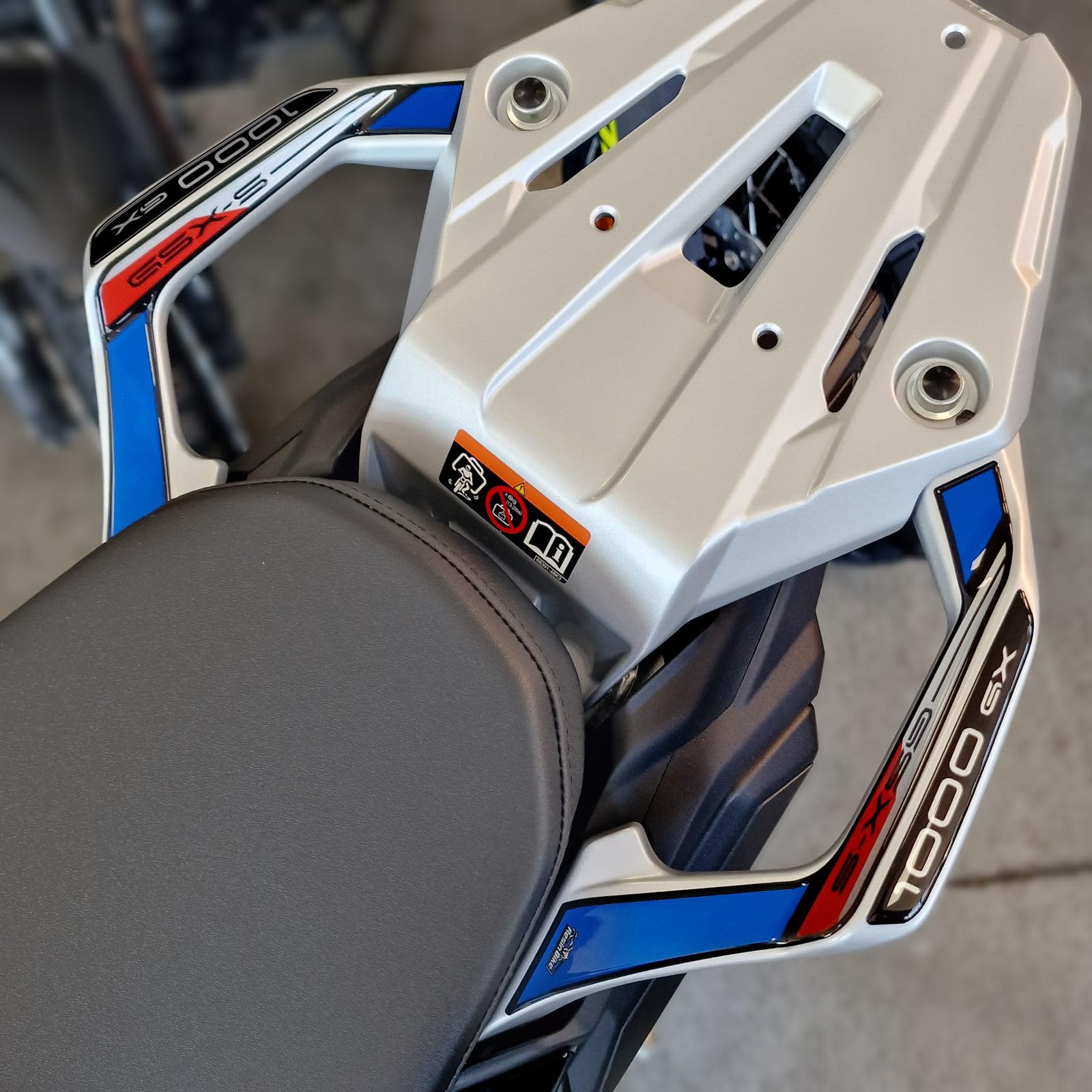 Kit Autocollants 3D En Résine Resin Bike Pour Suzuki GSX 8R 2024-2025 (Bleu) - Protection Réservoir Moto Contre Rayures, Made In Italy
