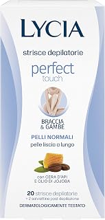 Lycia, Strisce Depilatorie in Gel per Braccia e Gambe, Nutrienti ed Emollienti, con...