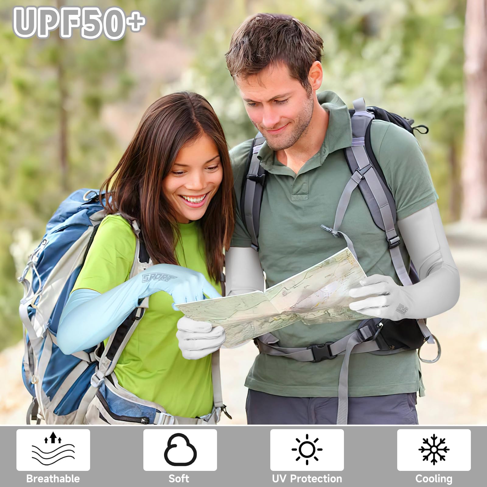 Snapklik.com : 3 Pairs UV Long Sun Gloves Women Touchscreen Driving ...