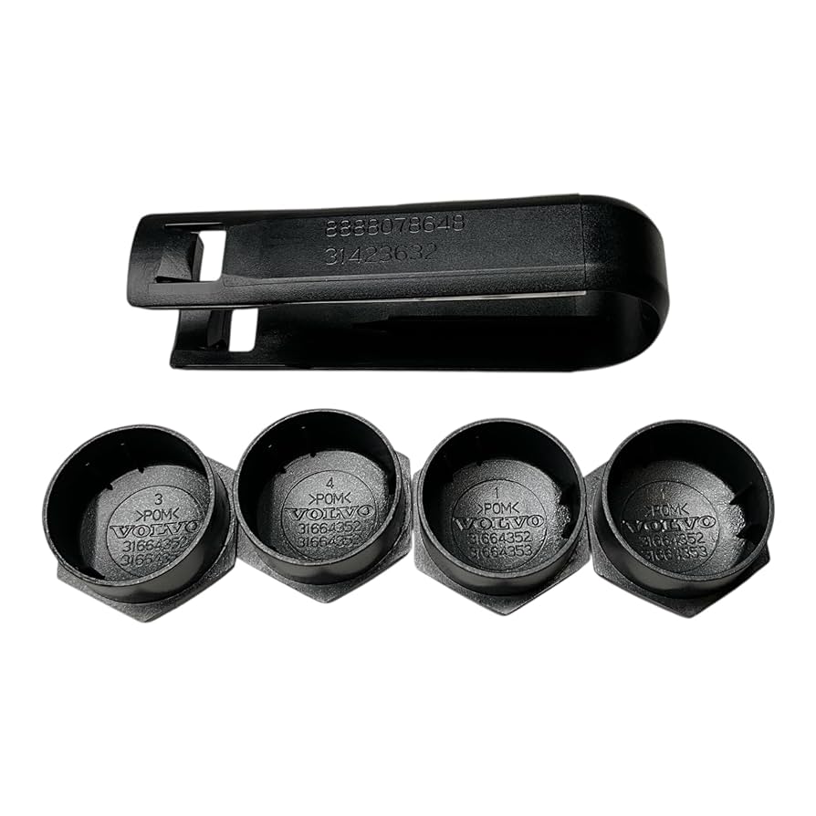 Volvo Wheel Lock Caps Set Including Tweezers Grey 31664348