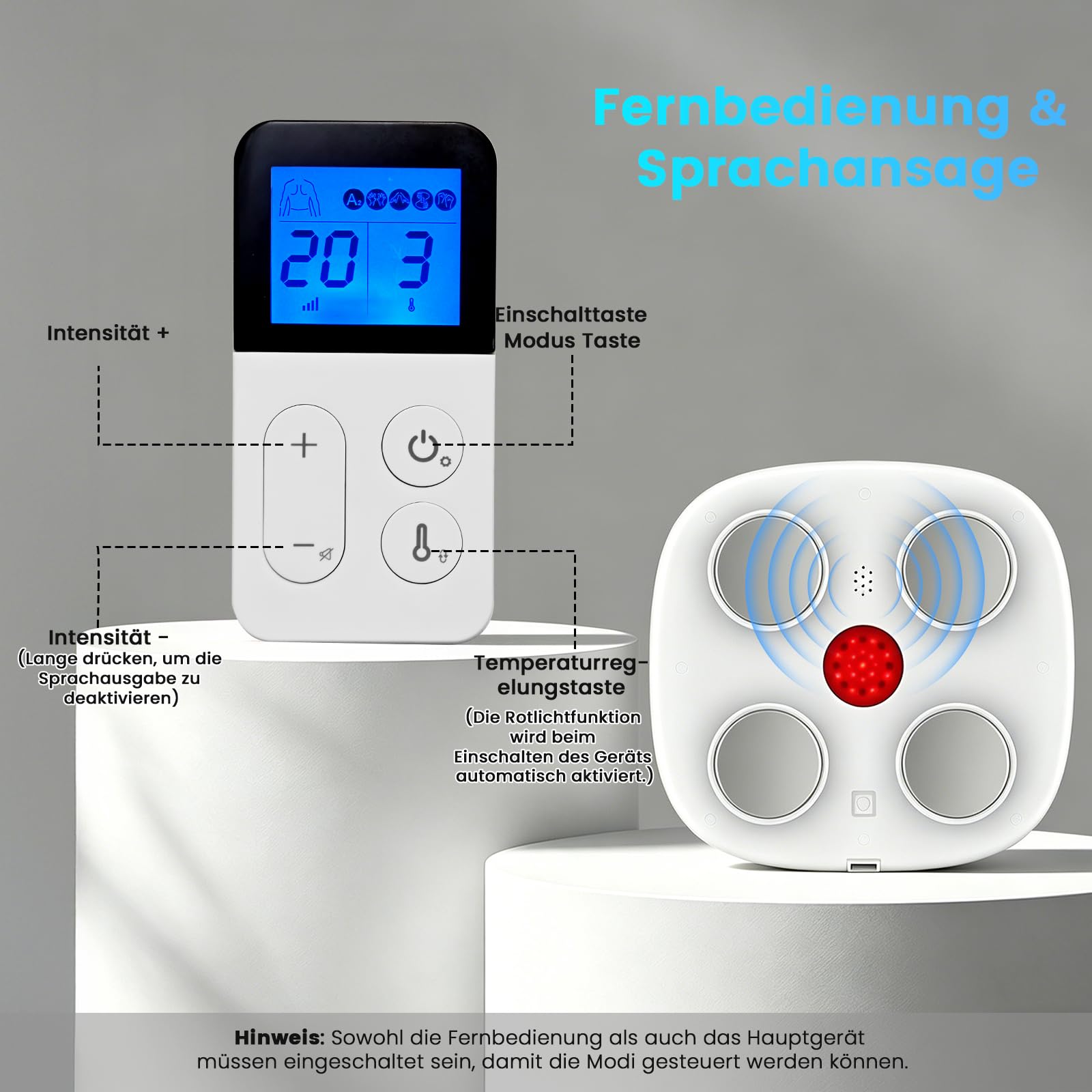 EMS Bauchmuskeltrainer, 3D Bauchmuskeltrainer mit 6 Modi 20 Intensitäten, Bauchtrainer mit 3 Stufige Heizung, mit Fernbedienung für Bauchmuskel Muskelaufbau, Geschenk für Männer Frauen