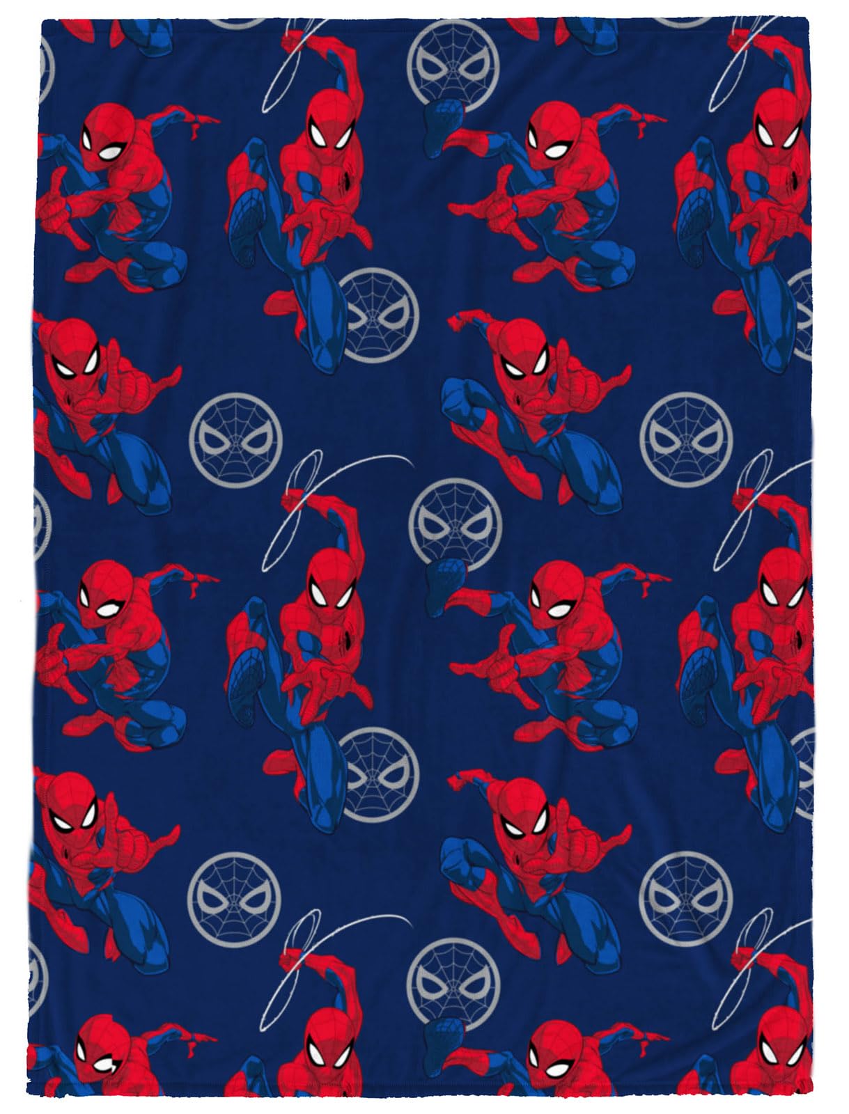 Marvel Spiderman Plush Throw Blanket - Measures 46 x 60 Inches - Kids Super Soft Fleece Superhero Bedding