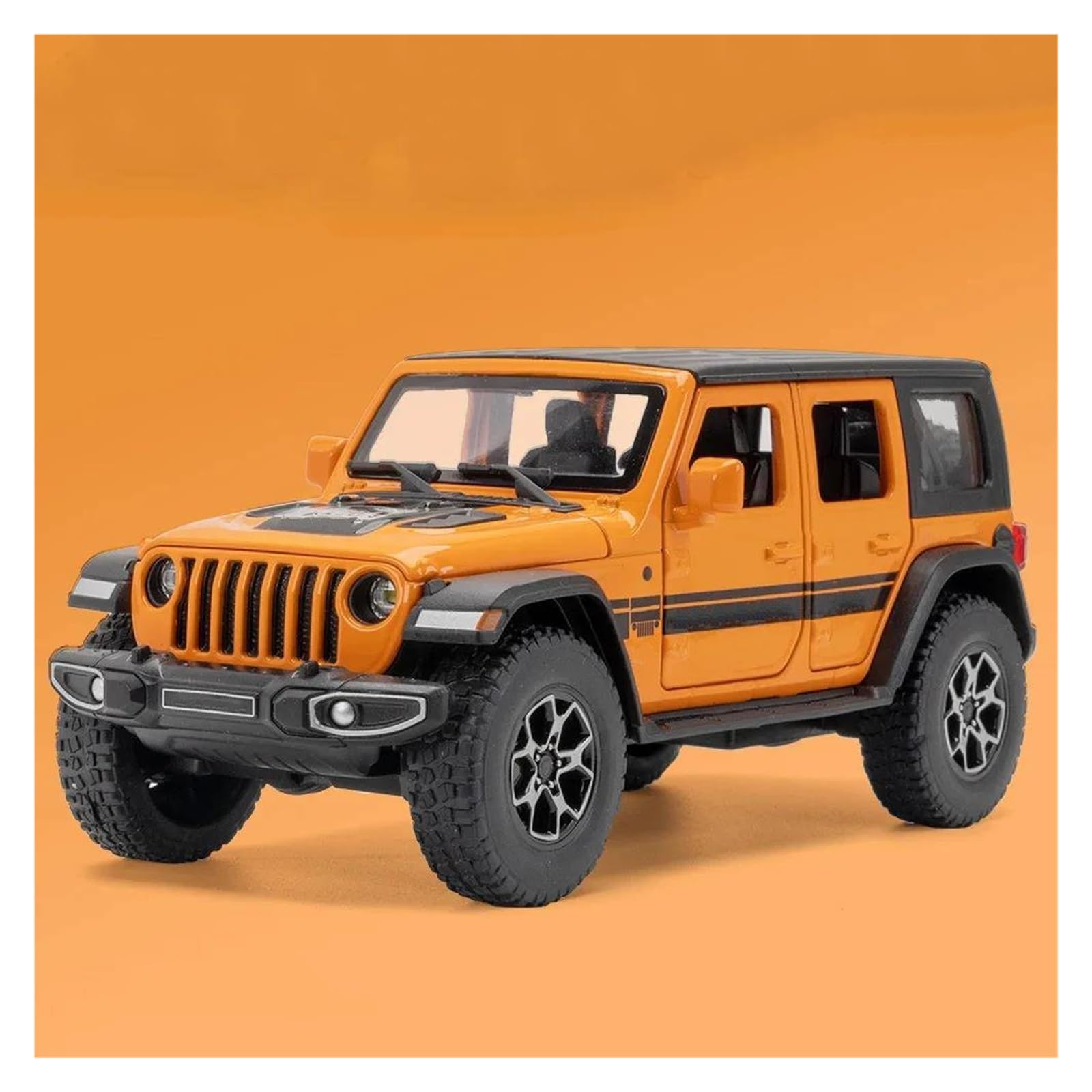 BANKOTO Diecast Car 1:32 For Jeep For Wrangler Alloy Car Model Hobbies Collections Collectible(Orange)