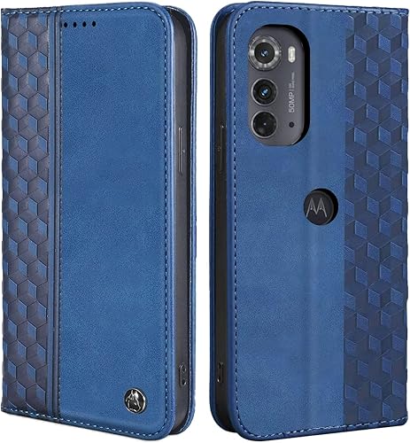 Funda tipo cartera para Motorola Edge 2022 de 6.6 pulgadas - Funda con tapa para Moto Edge 2022 Magnético fuerte Funda tipo folio de cuero PU con