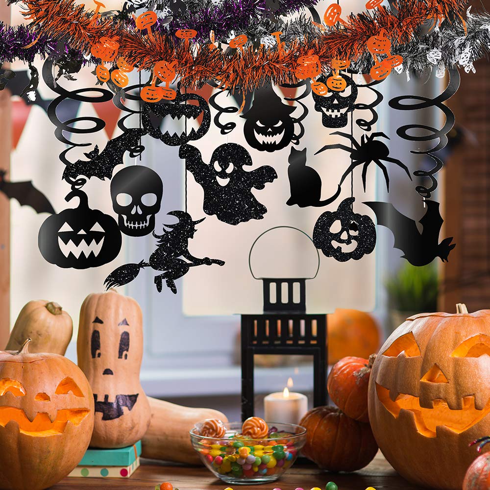 28 G Halloween-Konfetti – Mit Fledermaus, Hexe, Kürbis & Mehr, Schwarz-orange, Aus PVC, Für Partydeko