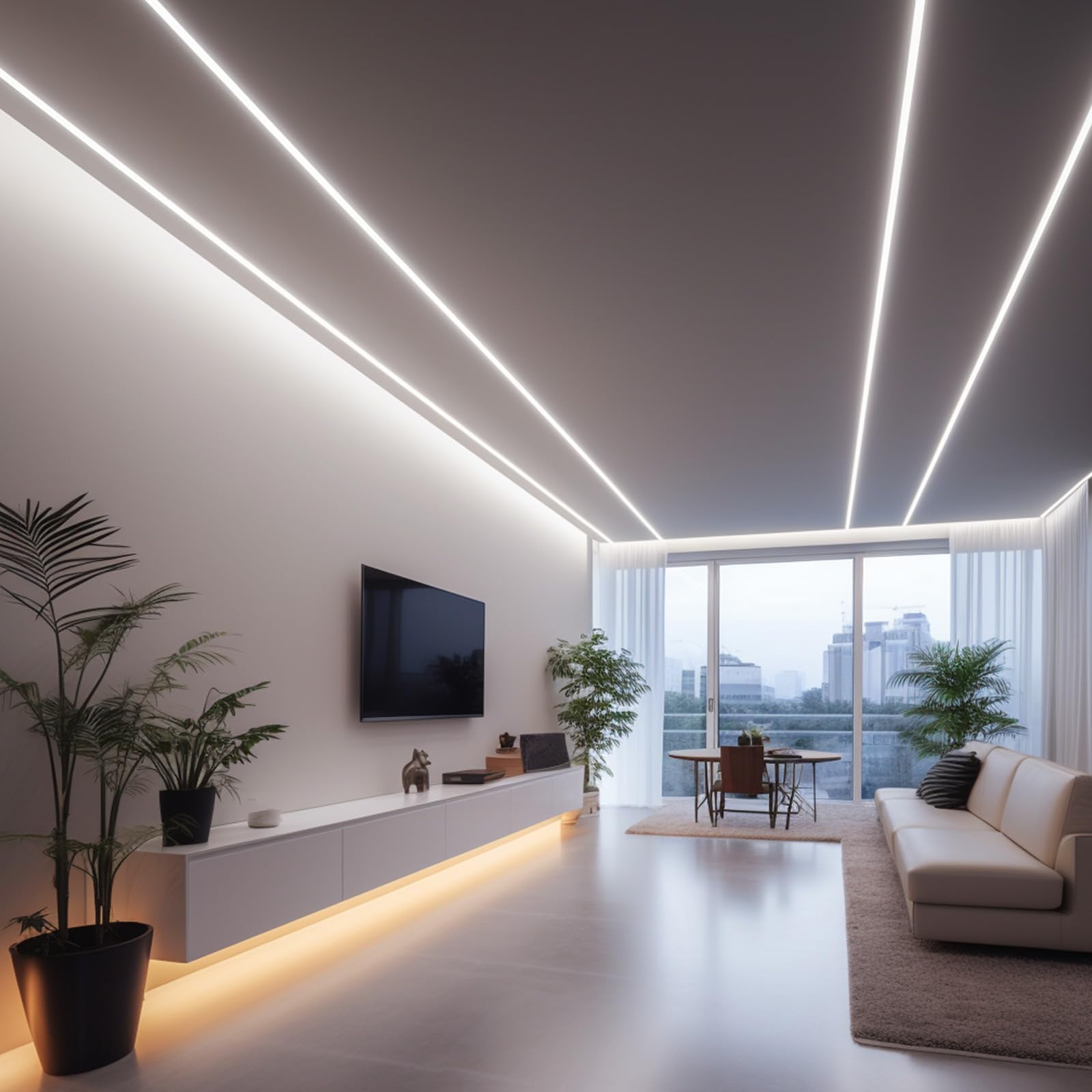 GOMING 24V 10M CCT Striscia LED COB Sintonizzabili Bianco 2700K-6500K Dimmerabile Con 24V 100W Alimentatore e Controller 576LEDs/M CRI 93+ IP20 Non Impermeabile Luci Nastro LED per Casa Decorazione
