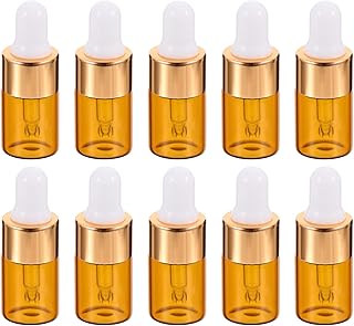 OSALADI Amber Glass Dropper Bottles 30 Pack, 2ml Glass Dropper Bottle, Small Essential Oil Bottles Amber Travel Bottles for Oils Perfumes Liquids Small Terrarium