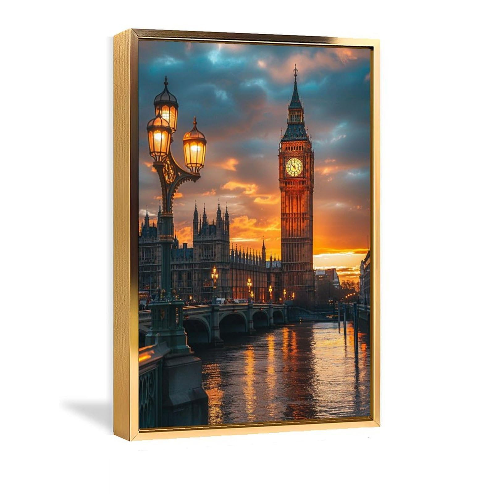 Amazon.co.jp: 夕暮れのロンドンのビッグベン 絵画 アート パネル