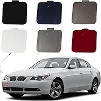 Vista 8 de Tapa de gancho de remolque de parachoques delantero para BMW Serie 5 E60 E61 2004 2005 2006 2007 51117111787 (negro, lado derecho del pasajero)