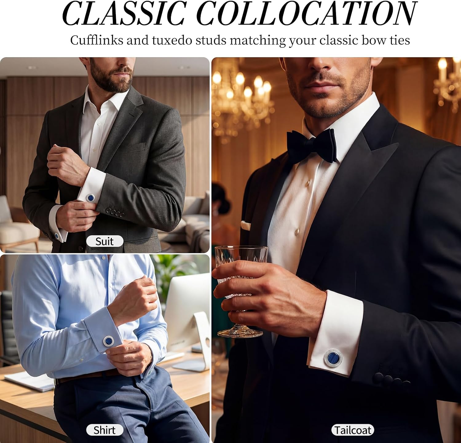 Tuxedo Cuff Links,Cufflinks for Men