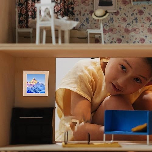 Miniatura 8 de DECHOUS Marco de madera maciza, 30 unidades, marcos de fotos a granel, manualidades de madera, mini casa de muñecas, muebles de casa de muñecas de