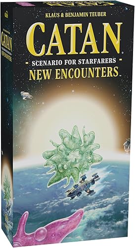 CATAN Starfarers New Encounters SCENARIO EXPANSION - Three Thrilling Galactic Missions! Strategy Board Game, Family Game for Kids & Adults, Ages
