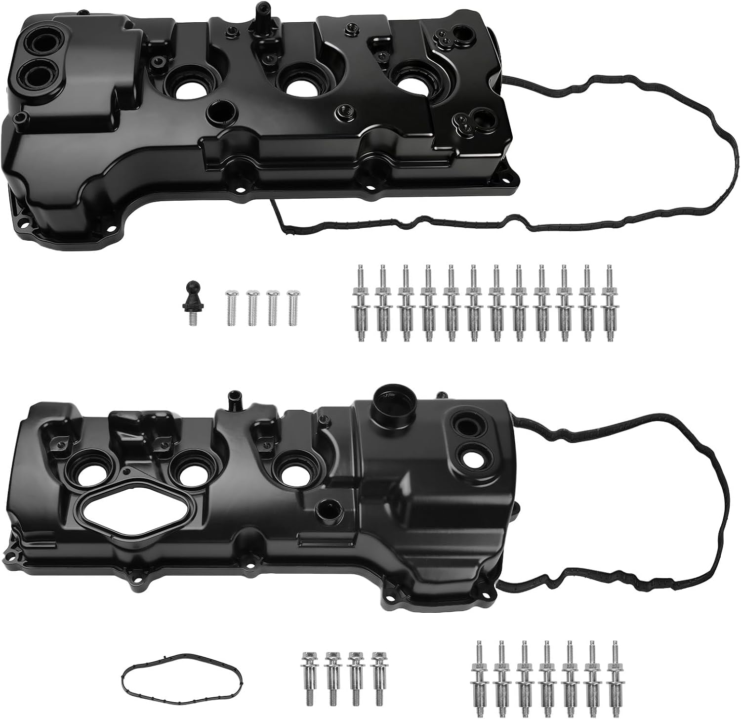 2Pcs Aluminum Engine Valve Covers Kit with Gasket & Bolt Compatible with 2013-2016 Ford F-150 Expedition 2015-2022 Transit-150 250 350 3.5L EcoBoost V6 Replace# BL3Z-6582-H DL3Z-6582-C (Left & Right)