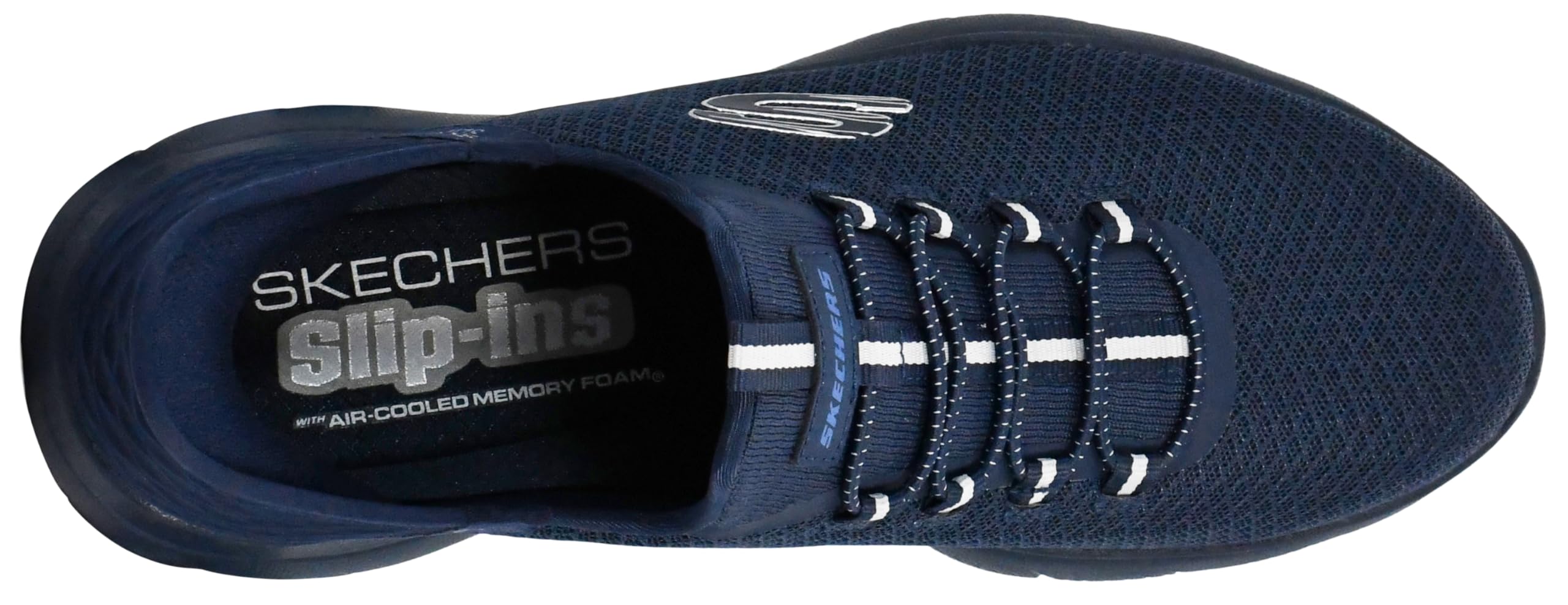 Skechers Summits High Range Hands Free Slip-in Baskets pour hommes à enfiler, bleu marine/bleu, 10 Wide