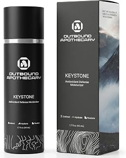 Keystone Mens Face Moisturizer | Daily Face Moisturizer for Men with Resveratrol, CoQ10, Vitamin C & Hyaluronic Acid | Barrier Defense, Fast-Absorbing, Non-Greasy Men's Face Lotion