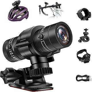 Pudet Luo Action Cam, 1080P HD & 120° Wide Angle Helmet Camera, 1000 mAh High Performance Battery & IP63 Waterproof Action...