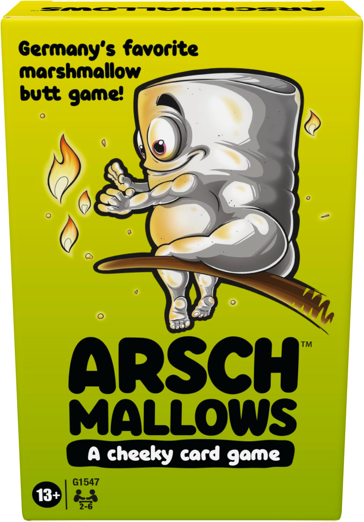 Hasbro Gaming Arschmallows Game | Marshmallow Butt Game | Funny Party Card Games for Teens, Adults, and Families | 2 to 6 Players | Indoor Summer Activities | Ages 13+ (Amazon Exclusive)