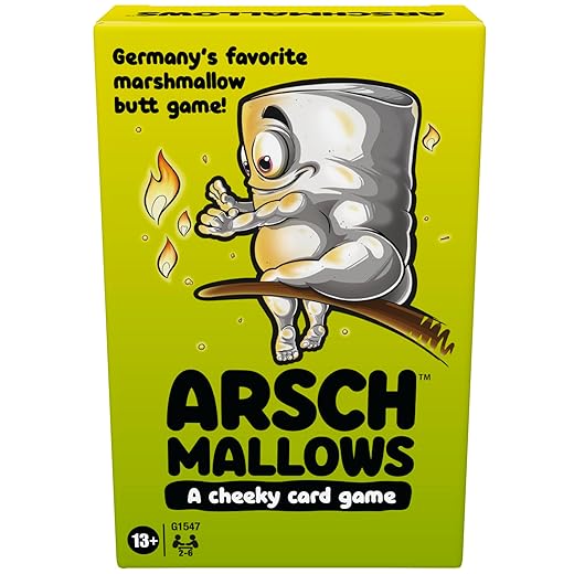 Hasbro Gaming Arschmallows Game | Marshmallow Butt Game | Funny Party Card Games for Teens, Adults, and Families | 2 to 6 Players | Indoor Summer Activities | Ages 13+ (Amazon Exclusive)