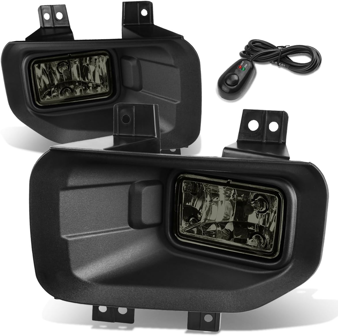 Auto Dynasty Fog lights Compatible with 2015-2017 Ford F-150, Pair of Bumper Driving Fog Lights with Switch, Chrome Housing Clear Lens