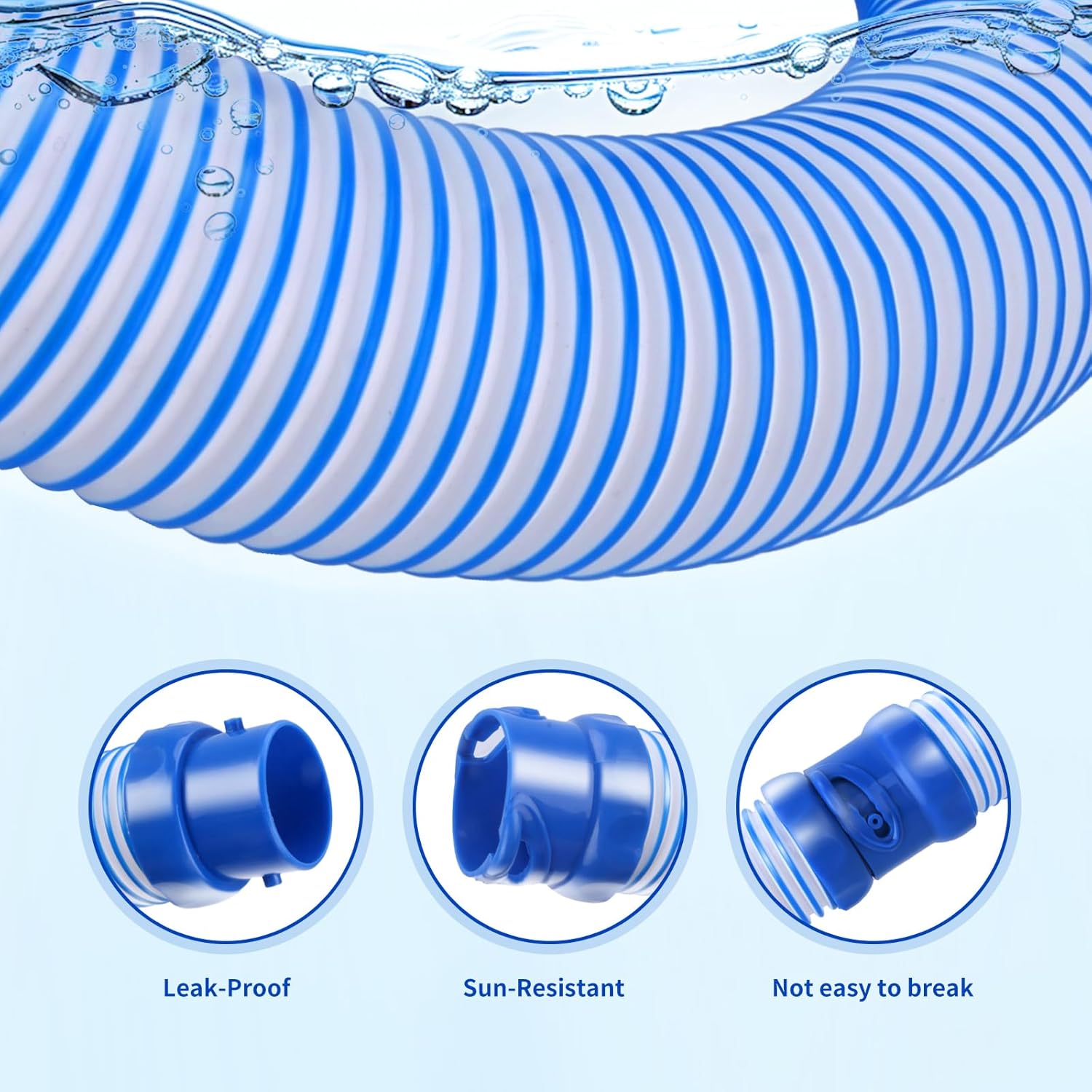 12 Pack Pool Cleaner Vacuum Hoses, Pool Vacuum Hose Replacement Kit for Zodiac MX6, MX8, MX6 Elite, MX8 Elite, MAXX, Baracuda, 39 Inch R0527700 Twist Lock Pool Vacuum Hose