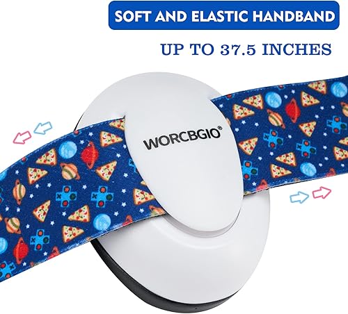 Miniatura 4 de WORCBGIO Auriculares de protección de oídos para bebés con diadema elástica ajustable y cómodas orejeras blancas para bebés que ayudan a dormir bien